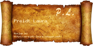 Preidt Laura névjegykártya